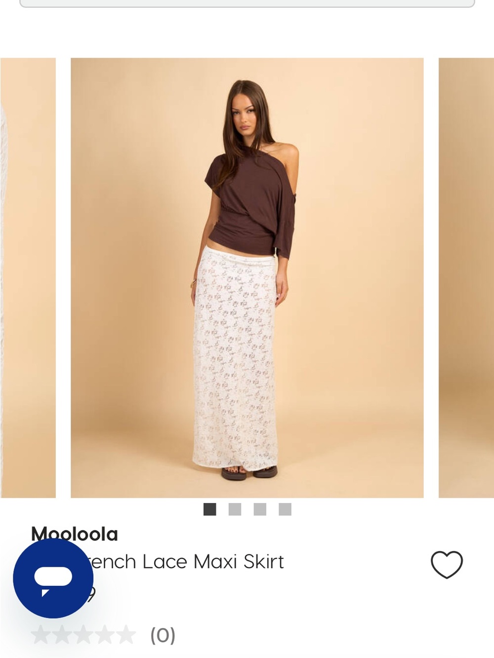 City beach  white French Lace Maxi Skirt